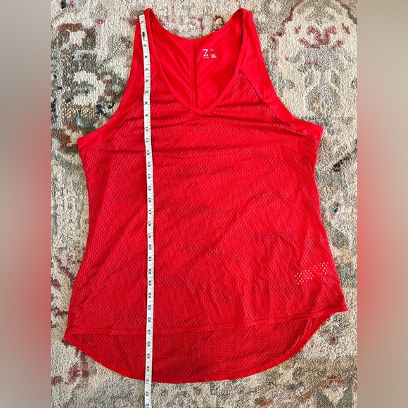 NWOT Zella Red Mesh Tank Top Size XL - Picture 8 of 10